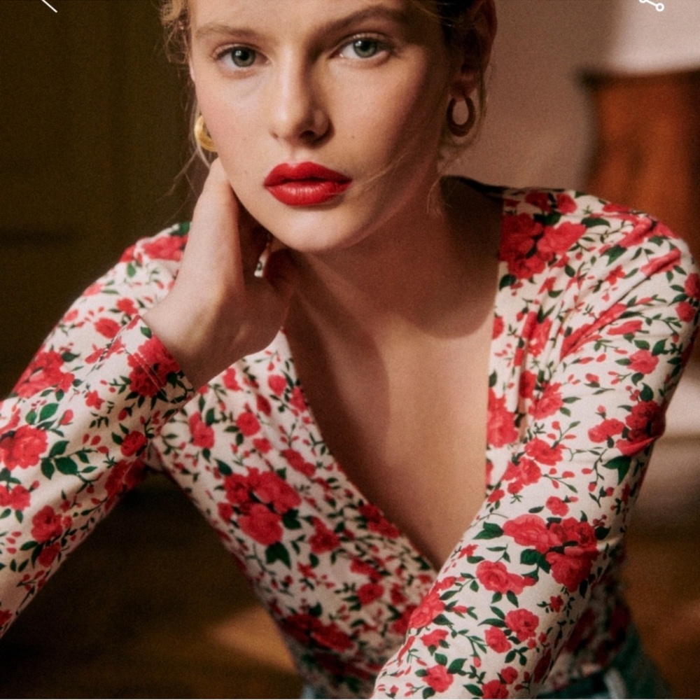 Sezane Italian Collection Lydia Shirt Sz S Rare